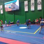 Tim Wushu Sumut Uji Lapangan Pertandingan di GOR Djarum Kalipulus